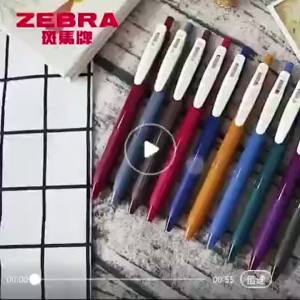 ZEBRA Retro Color Gel Pen JJ15 SARASA Push Color 0.5mm Pens for Writing 10 Color Kawaii School Supplies Japanese Stationery