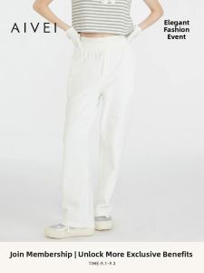 AIVEI | Golf Style Casual Trousers Spring Straight Wide Leg