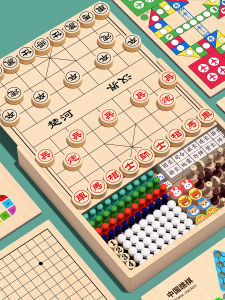 Childrens Version Three-in-One Flying Chess Checkers Animal Fighting Chess Board Game Educational Toys Plastic Material