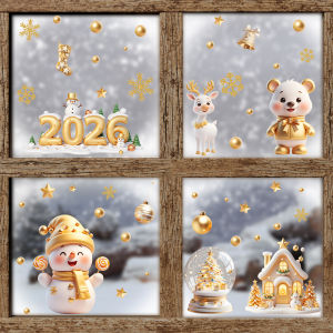 Christmas Window Stickers Christmas Decoration Stickers Snowflake Crystal Ball Santa Claus Festival Decorative Window Stickers