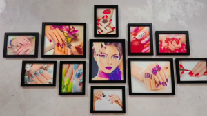 (ẢNH THẬT) Khung ảnh treo tường nail xinh trang trí decor tiệm nail có đinh TT69