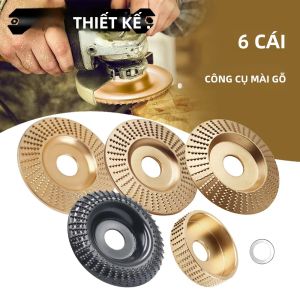 Bộ Mài Đánh Bóng Gỗ 1/5 Chiếc Đĩa Xoay Dùng Cho Máy Mài Góc Khắc Gỗ Chà Nhám Cắt Mài Thép