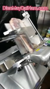 Máy Cắt Thái Thịt Chín Đông Lạnh Tự Động 300 chất liệu inox công suất 420 w 2 động cơ lõi đồng bảo hành 12 tháng