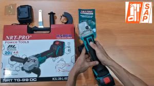 NRT-PRO TG 99 DC Mesin Gerinda Cordless 4 Inch 20V Tangan Baterai Batre Disc Grinder Gurinda Grinda Grenda TG99DC TG 99DC TG99 DC