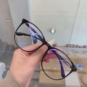 Transparent Computer Glasses Frame Women Men Anti Blue Light Round Glasses Blackout Glasses Optical Glasses Lenses