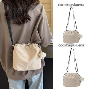 Summer Casual Large Capacity Bucket Bag Womens Commuter Canvas Sling Phone Bag Drawstring Crossbody Fashion Trend Soft Handle
