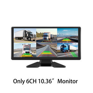 10.36" 6CH Smart BSD Blind Spot Radar Alarm DVR Monitor 6Pcs AHD 1080P IR Night Vision Cameras Safety System for Truck Bus Car