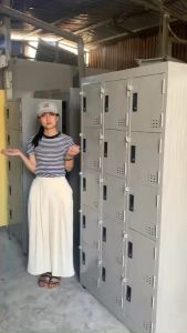 Tủ đựng hồ sơ có khóa/ tủ locker sắt nhiều ngăn giá rẻ 15 12 10 9 8 6 4 2 cánh cửa có chìa riêng