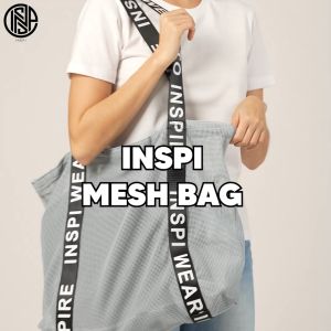 COLLAB By Inspi Printed Taped Mesh Bag Collection For Men Multi-Purpose Lightweight Mini Tote Bags For Women