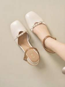 Josiny | Elevating Thick Heel Summer Flat Shoes