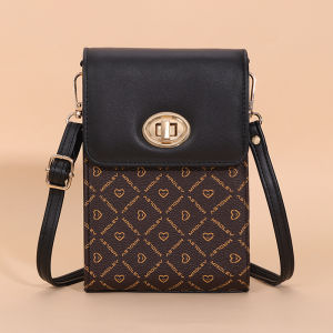 กระเป๋าใส่โทรศัพท์มือถือแบบสะพายข้างสำหรับผู้หญิง กระเป๋าใส่เหรียญแบบถือได้ ดีไซน์เก๋ไก๋ สไตล์ยุโรป หนัง PU พิมพ์ลาย