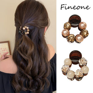 New Rhinestone Hair Grab Clip Bead Flash Zirconium Temperament Clip Back Head Hairpin