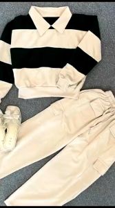 Bundling Ji hoo Combie Crop Mix Celana Jooly Pants | Set Setelan Wanita | One set