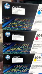 หมึก Toner Hp 504 504A Bk C M Y CE250A Blk CE251A C CE252A Y CE253A M หมึกโทนเนอร์ ขายลดราคาแท้ 100%