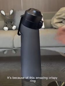 NUVOX 650ML Air Water Bottle 0% Sugar 0% Calorie Water Cup Flavour Bottle With Handle Straw bri Suitable For Gym Running Outdoor Sports