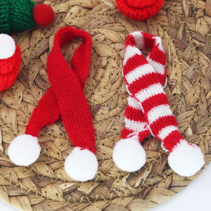 (5ชิ้น/ถุง) ผ้าพันคอขนาดเล็กลายคริสต์มาสขนาด20ซม. ผ้าพันคอแบบถักสำหรับตกแต่งภูมิทัศน์การตกแต่ง DIY ของเล่นสำหรับเด็กต้นคริสต์มาสแขวนของตกแต่งการตกแต่งงานเทศกาลงานปาร์ตี