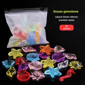 Kids Diamond Gem Toy Crystal-like Girl Colorful Plastic Acrylic Color Princess Treasure Chest Treasure Box