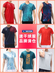 Victor Mens And Womens Badminton Sports Wear Short Sleeve Quick Dry Running Clothing Training Uniform Official Version