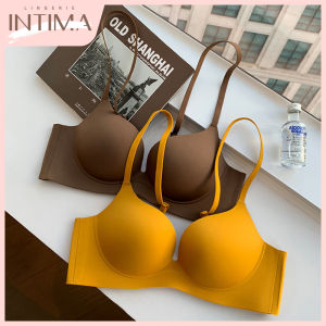 INTIMA New One-Piece Seamless Beautiful Back Bra For Women Adult Womens Regular Bra Wireless Small Breasts Push Up Underwear Anti-sagging Comfortable Bralette Lingerie
