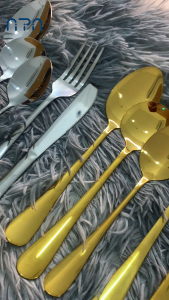 Nipiin Stainless Steel Spoon Fork Set Gold Korean Style Cutlery Food Grade Kutsara Tinidor