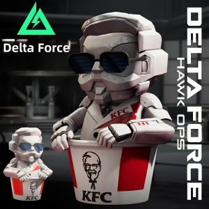 KFC Ken Bucket Figurine 3D Printed Model Desktop Decor