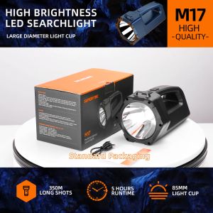 SUPERFIRE  ไฟฉาย M17 ฉุกเฉิน 5 ชั่วโมงอายุการใช้งานแบตเตอรี่ไฟฉายแบบพกพา Long Shot ไฟฉายสำหรับการสำรวจกลางแจ้งกู้ภัยการล่าสัตว์