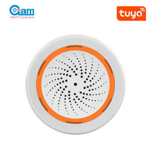 Coolcam Tuya Zigbee Còi Hú Thông Minh Báo Động An Ninh Ngôi Nhà Với Cáp USB Nhấp Nháy Tương Thích Với Tuya Smart Hub