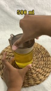 Botol Minyak Anti Tumpah 580ml Bahan Kaca - Bottle Oil Pot Glass by Einstein-Store