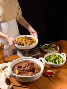 Phong Cách Nhật Bản Nồi Đất Sét Lẩu Thích Hợp Cho Gia Đình Và Nhà Hàng Sử Dụng Bếp Cồn Tương Thích Gốm Soong Đặc Biệt Cho Nông