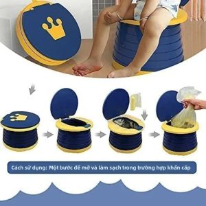 Bồn Cầu Du Lịch 2 Trong 1 Có Thể Gập Lại Cho Trẻ Em Bô Di Động Sáng Tạo Thích Hợp Cho Bé Trai Và Bé Gái Sẵn Sàng Du Lịch Đường Dài
