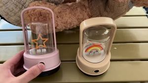 1pc Rechargeable LED Night Light Rainbow Table Lamp & Bedside Decor with 4 Modes USB Atmosphere Lantern for Bedroom Home Decor