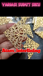 1pcs | Variasi Siku Siku Sudut Hantaran Seserahan Pernikahan | Variasi Sudut Siku Siku Bingkai hiasan dinding | Variasi sudut siku kotak box hantaran seserahan lempengan besi logam | Sudut Siku Lempengan Mahar | Hiasan sudut siku wayang Mahkota | ORNAMEN