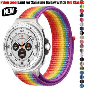 Nylon Sport Band For Samsung Galaxy Watch 8 40mm 44mm Velcro Woven Watch Strap for Samsung Galaxy Watch 8 Classic 46mm Strap