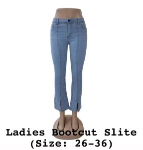 Ladies Bootcut Slite Stretcheable (Size: 26-36) Good Quality Denim