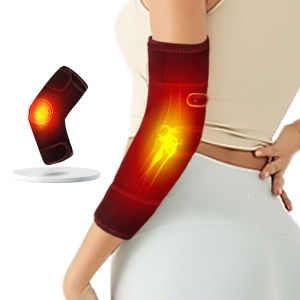 Heated Elbow Brace 3 Heating Massage Modes Fits Elbow Forearm Sole Abdomen Relieves Elbow Muscle Relaxation
