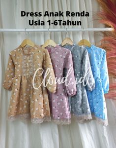 Midi Dress Anak Perempuan Usia 1-6 Tahun
