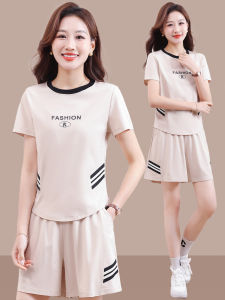 FELLERQI | Summer Lightweight Ice-Silk Sport Set Women Short Sleeve Shorts