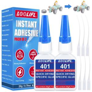 LOOLIFL | Keo Siêu Dính 401 20g Khô Nhanh Chống Thấm Dán Nhanh Trên Gỗ Nhựa Gốm Kim Loại Cao Su Và Các Vật Liệu Khác