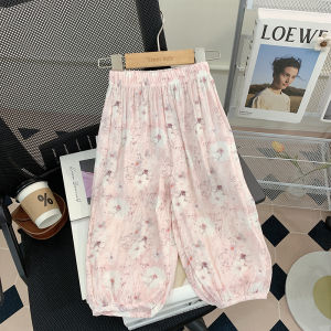 New 2025 Childrens Mosquito-Resistant Pants Thin Summer Loose Lantern Pants Chinese Style High Waist Long Pants for Girls