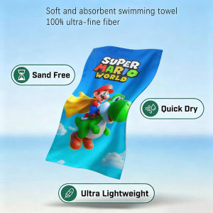 Beast Kingdom | Red World M-Marios Quick Drying Beach Towel Ultra Lightweight Fast-drying Super Absorbent It is a must-have item for summer