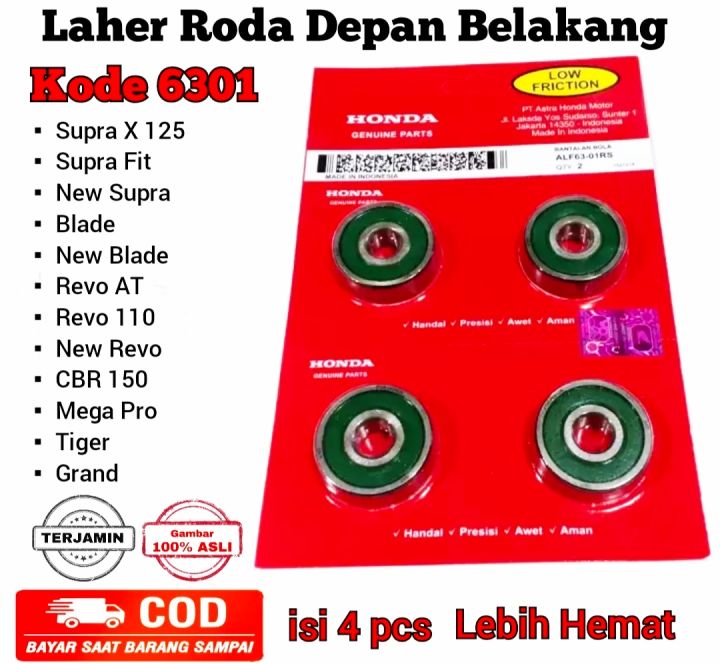 * COD BEARING LAHER BEARING (ALF63-01RS) HONDA SUPRA X 125 , SUPRA FIT ...