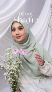 Audina Shadira Dress Tunik Lebaran Bahan Jacquard Premium Motif Floral
