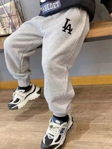 Spring & Autumn Boys' Casual Sports Pants: High Waist Elastic Joggers