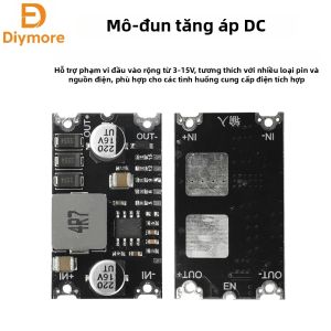 diymore | Mô-đun Tăng Áp DC Công Suất Cao 6A 350kHz Tăng Áp Từ DC 3-15V Lên 5V 6V 9V 12V 15V Có Bảo Vệ Ngắn Mạch Và Đầu Ra TVS