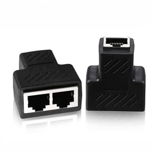 Splitter Adapter USB 1 to 2 Network Connector Dual LAN Ethernet Socket Extension Plug Cable Suitable for Cat5 Cat5e Cat6 Cat7