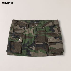 SMFK | Desert Camouflage Utility Style A-line Mini Skirt Summer