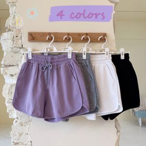 Woman High-waist Wide-leg Shorts Girls Loose Slimming Sports Pants Students Hot Pants Women Casual Versatile Pants Beach Shorts