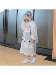 MOLORE | Double Brim Thick Transparent Schoolbag Position Raincoat