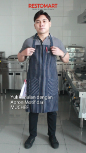 Apron / Clemek Reguler Pro Blue Apron MUCHEF Contton Canvas (1394201)(F3)