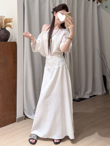 Karrar betsey | Đầm Mùa Hè Trắng Voan Eo Xệ